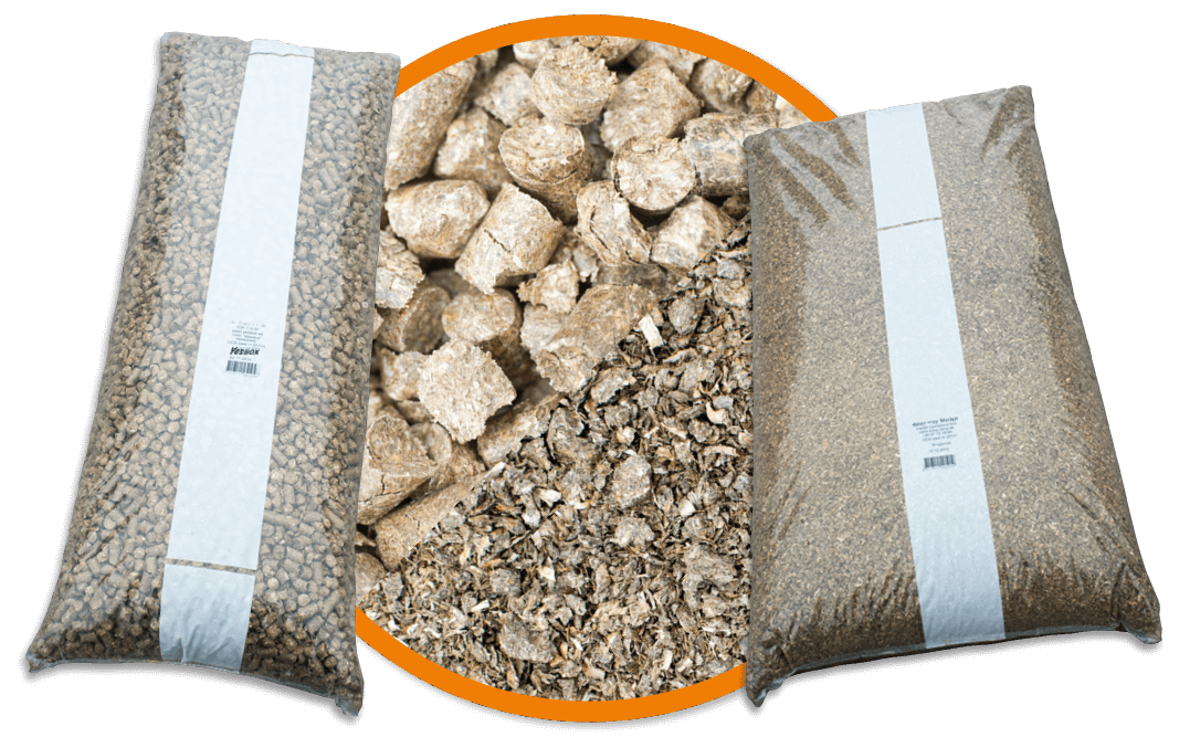 YesBox Straw pellets and ground straw pellets